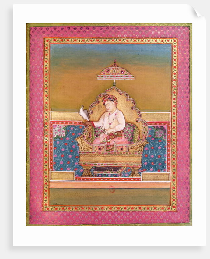 Akbar from an album of portraits of Mughal Emperors at Delhi, 1774 by Indian School