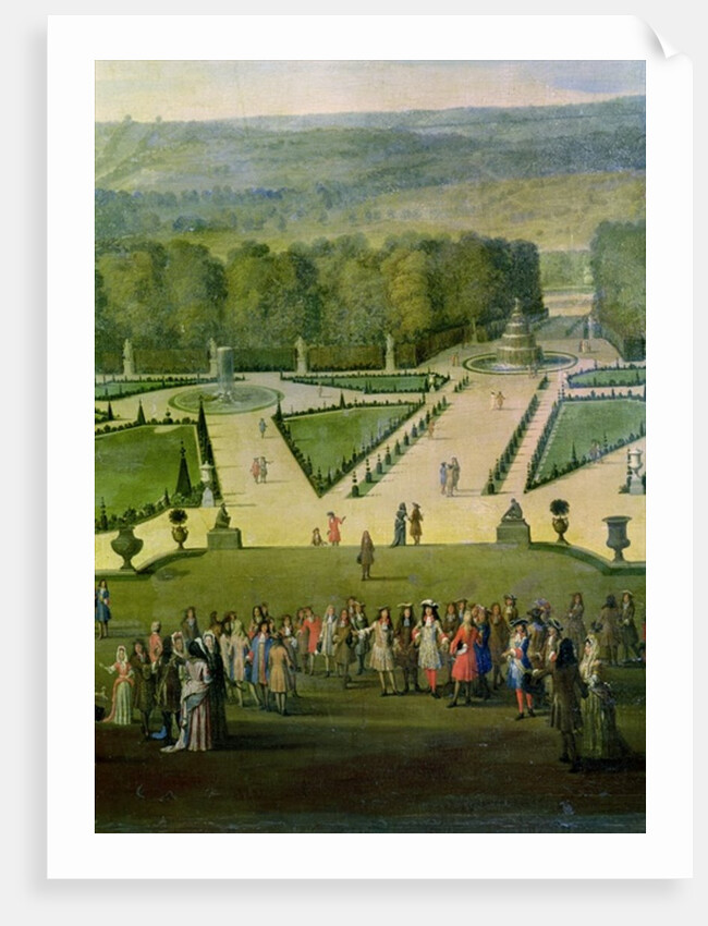 Promenade of Louis XIV by the Parterre du Nord by Etienne Allegrain