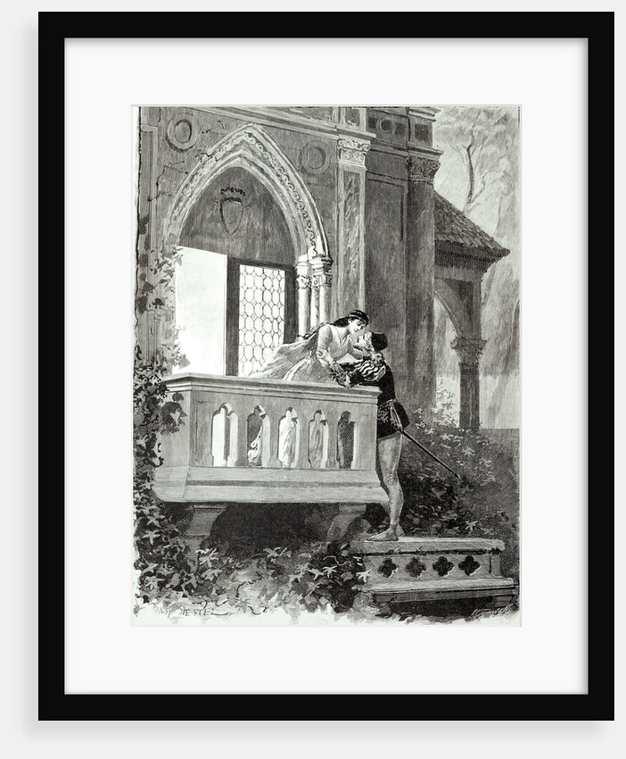 Scene from Act II of Romeo and Juliet, performed at the Theatre National de l'Opera, 1888 by Paul Destez