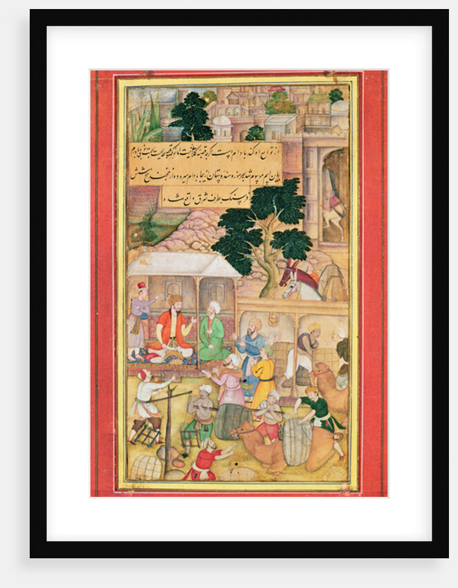 Emperor Babur in conversation with an old man, 15th-17th century by School Indian