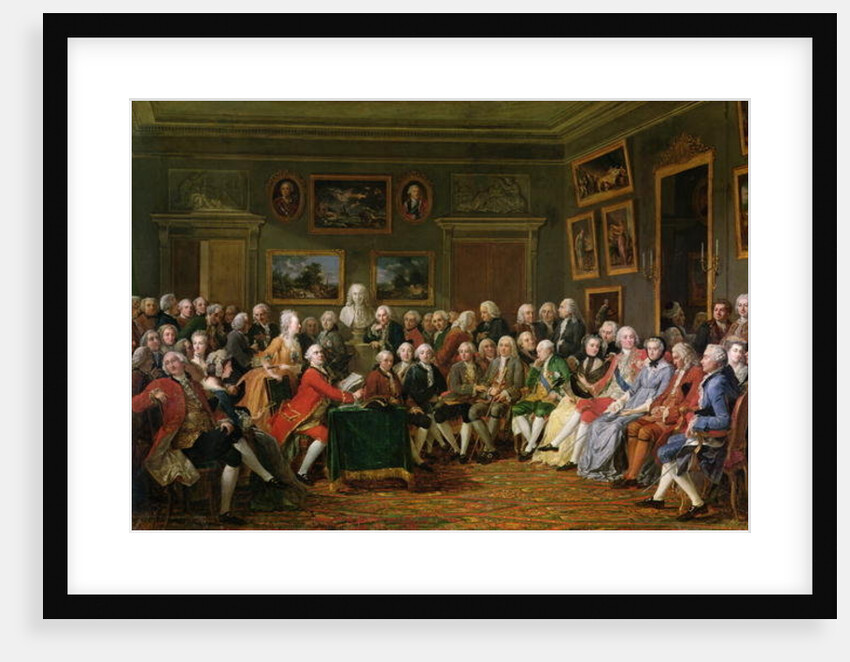 Reading of Voltaire's tragedy 'L'Orphelin de la Chine' in 1755 in the salon of Madame Geoffrin, 1812 by Anicet-Charles Lemonnier