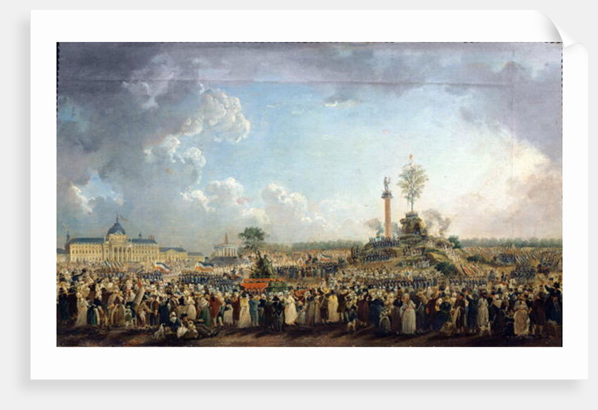 Fete de l'Etre Supreme at the Champ-de-Mars, painting by Pierre De Machy, 1794 by Pierre Antoine Demachy