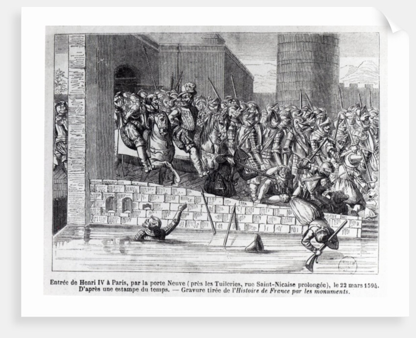 Entrance of Henri IV into Paris, 22nd March 1594 by French School
