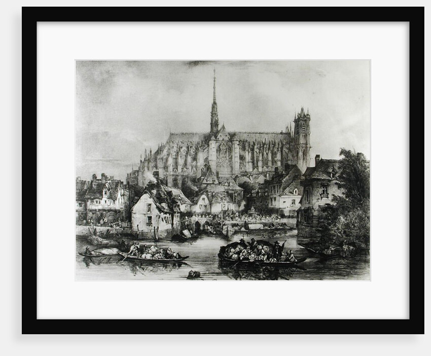 View of the Cathedral of Notre Dame, Amiens by Eugene Balan