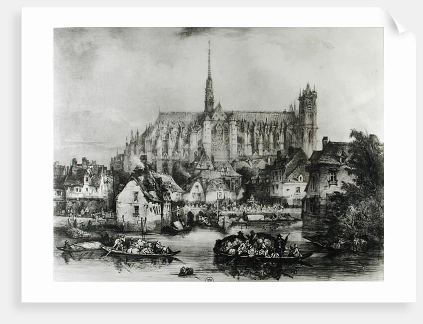 View of the Cathedral of Notre Dame, Amiens by Eugene Balan