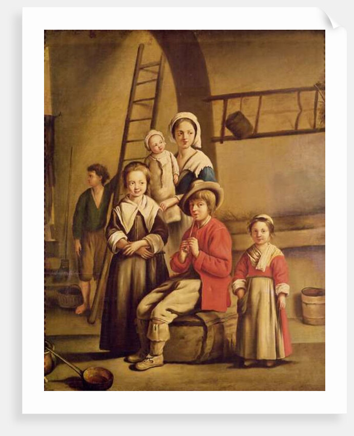 Interior of a Barn by (after) Le Nain Brothers