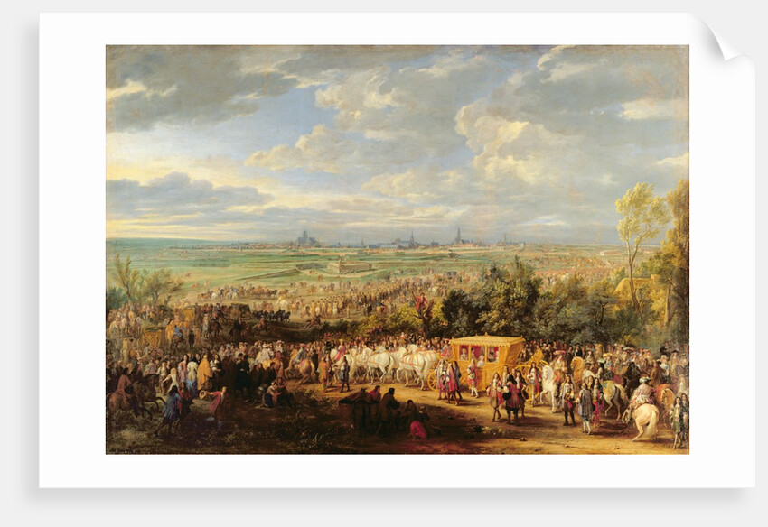 The Entry of Louis XIV and Marie-Therese of Austria in to Arras, 30th July 1667, c.1685 by Adam Frans van der Meulen