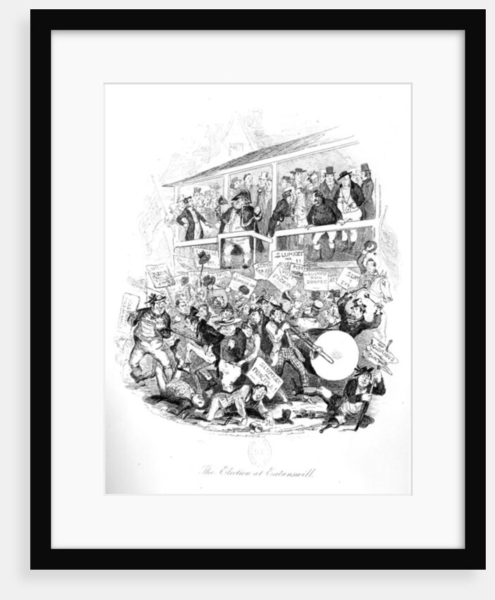 Mr Pickwick on Election Day at Eatenswill by Hablot Knight Browne