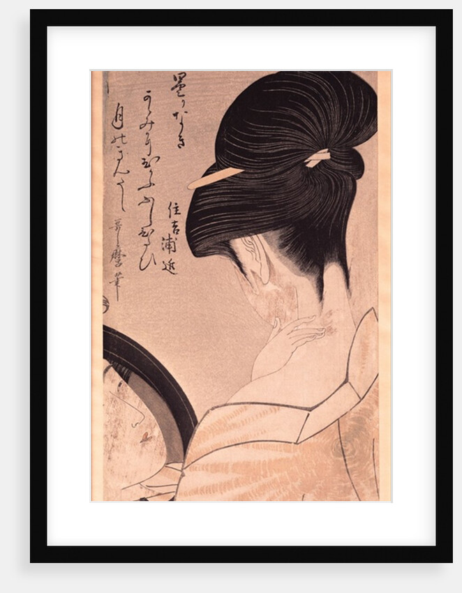 Woman Putting on Make-up by Kitagawa Utamaro