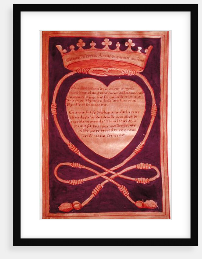 Fol. 61r The Crowned Heart of Courage by Jean Perreal