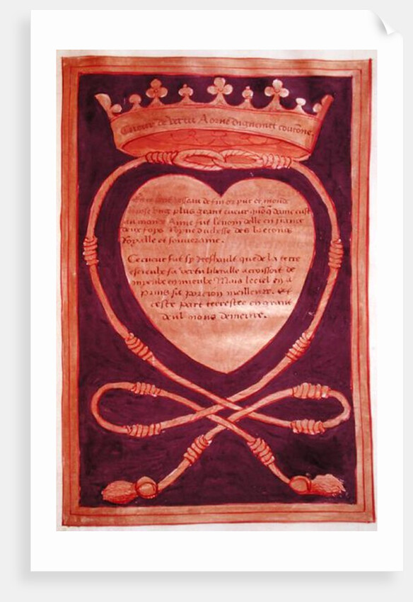 Fol. 61r The Crowned Heart of Courage by Jean Perreal