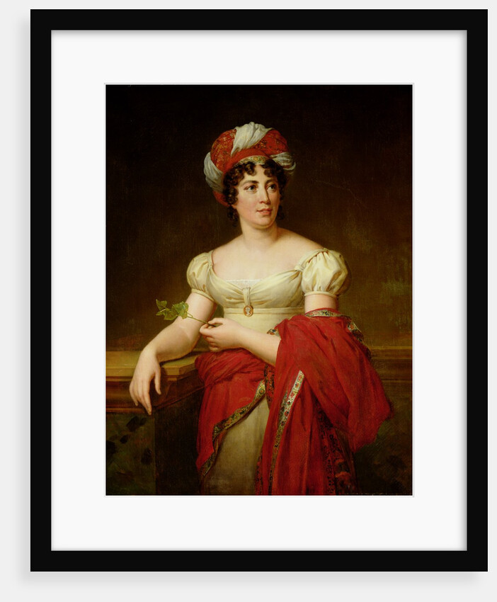 Portrait of Madame de Stael, copy of a painting by Francois Gerard by Marie Eleonore Godefroid