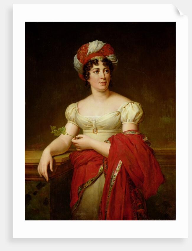 Portrait of Madame de Stael, copy of a painting by Francois Gerard by Marie Eleonore Godefroid