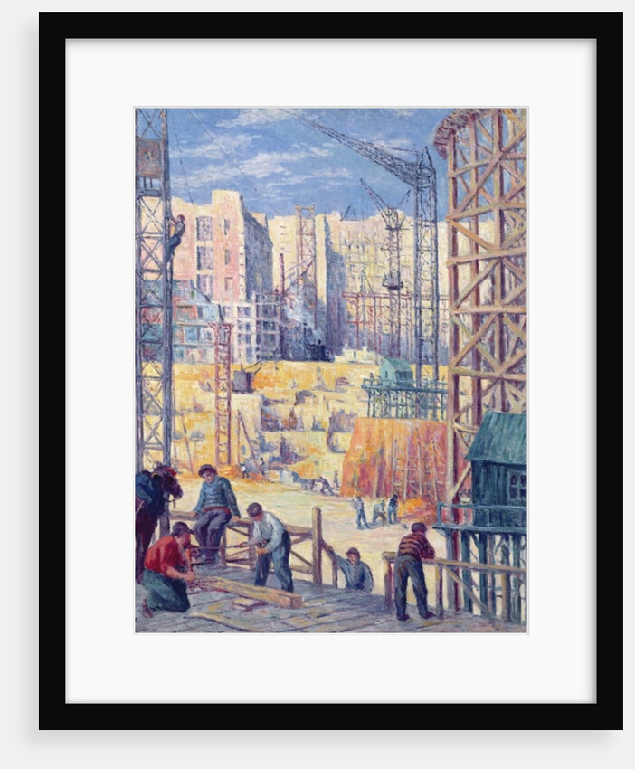 Building Site in Paris, quai de Passy, 1907 by Maximilien Luce