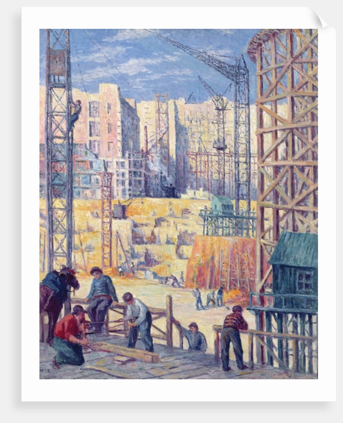 Building Site in Paris, quai de Passy, 1907 by Maximilien Luce