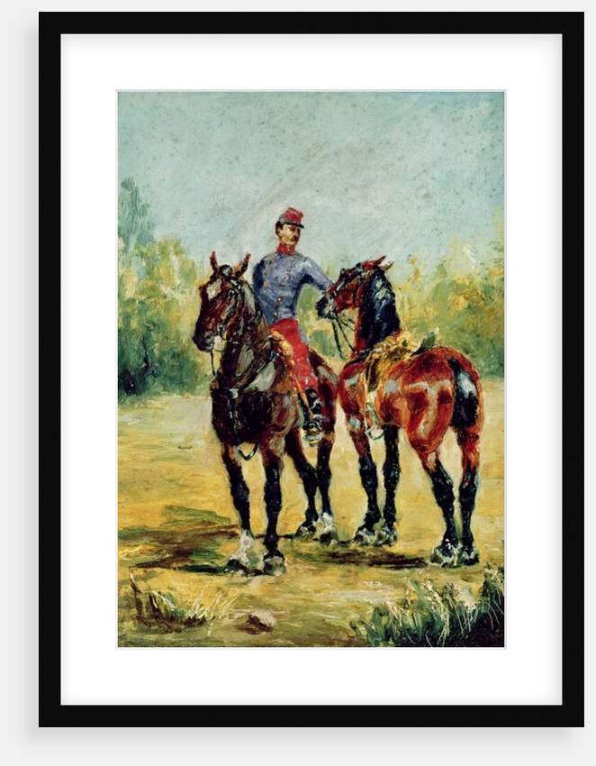 Two Horses and a Groom, 1880 by Henri de Toulouse-Lautrec
