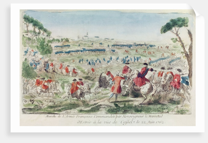 The French Army Commanded by Marshal d'Estrees at Cassel, 22nd June 1762 by French School