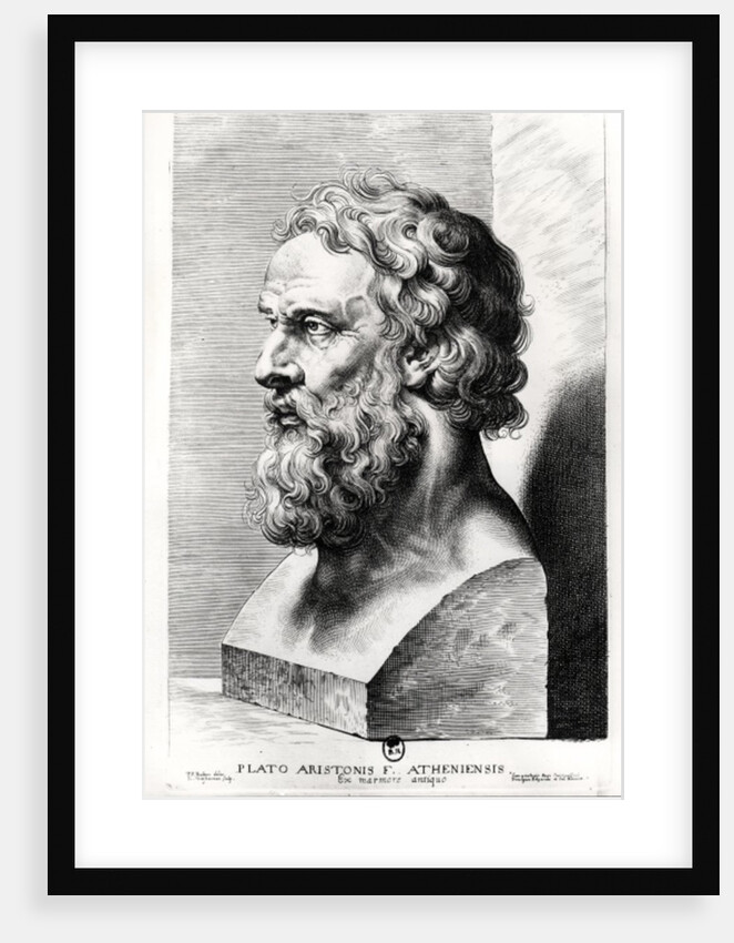 Bust of Plato engraved by Lucas Emil Vorsterman by Peter Paul Rubens