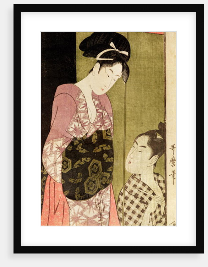 A Man Painting a Woman by Kitagawa Utamaro