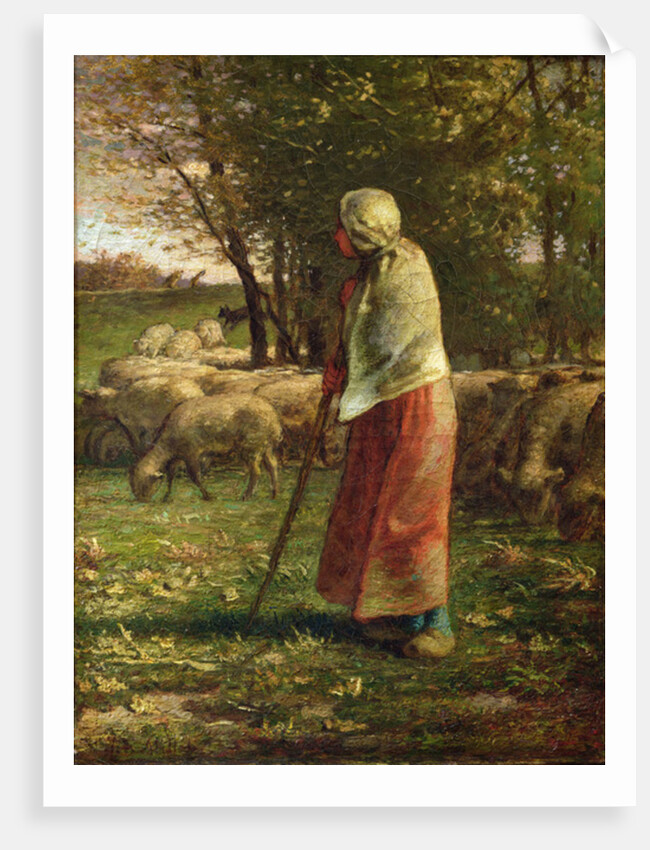 The Little Shepherdess by Jean-Francois Millet