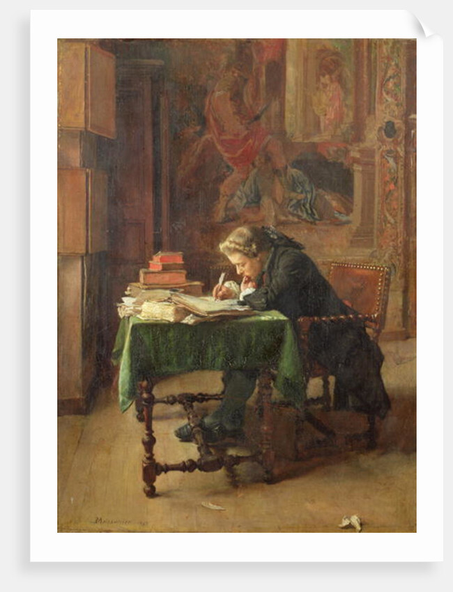 Young Man Writing, 1852 by Jean-Louis Ernest Meissonier