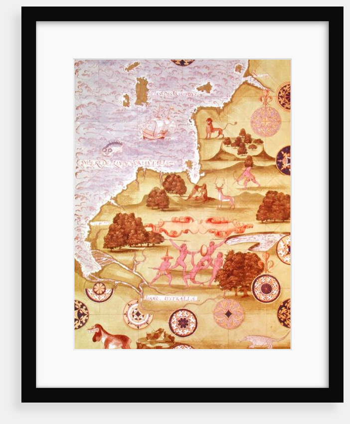 Fol.34v Map of Australia by Guillaume Le Testu