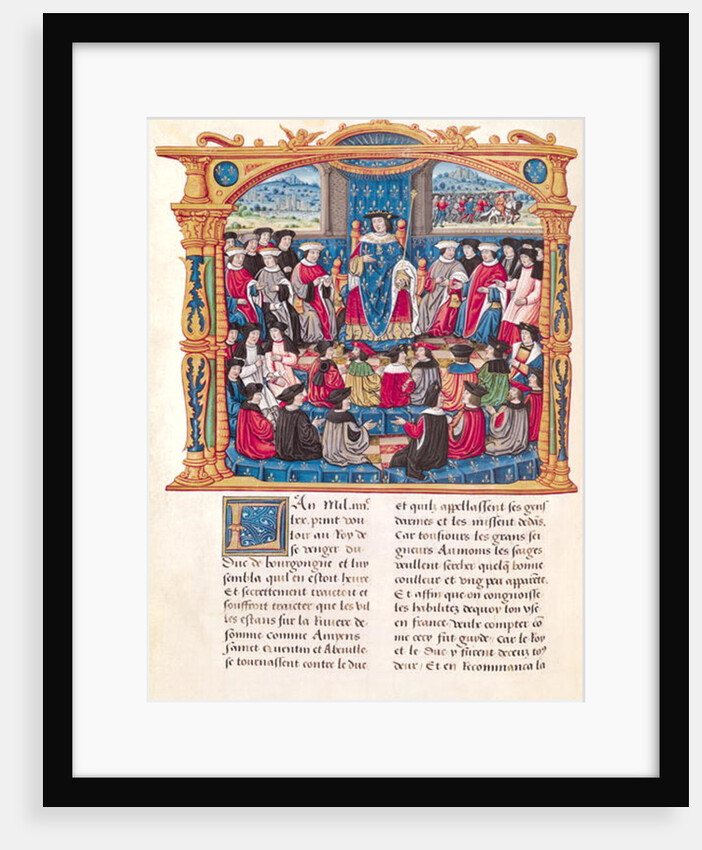 Ms 18 Fol.66v Louis XI Begins the War against Charles le Temeraire, Duke of Burgundy by French School