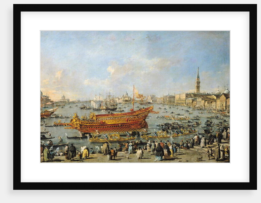 Departure of the 'Bucentaur' for the Lido on Ascension Day, 1766-70 by Francesco Guardi