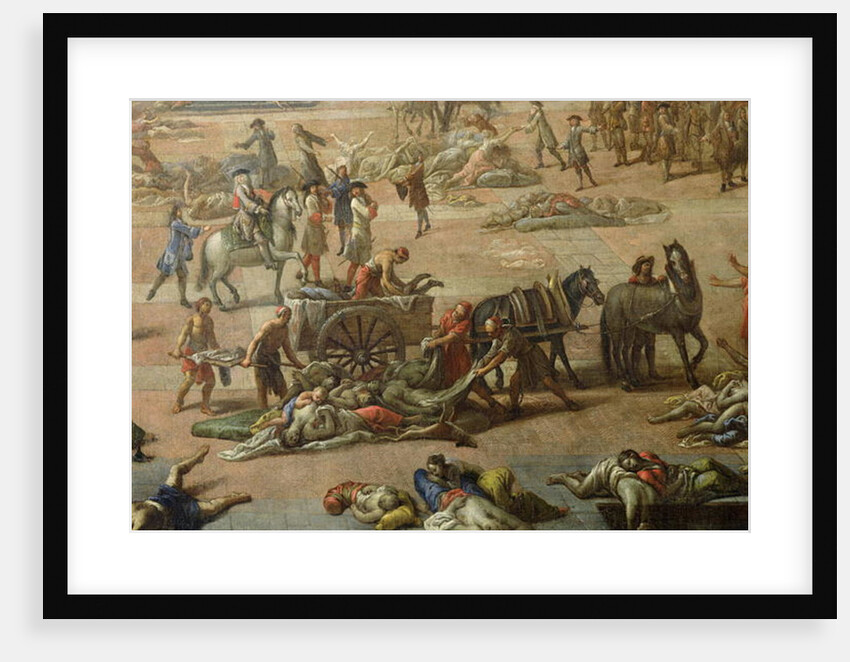 View of the Town Hall, Marseilles, during the Plague of 1720 by Michel Serre