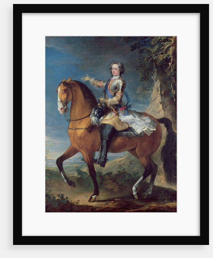 Equestrian Portrait of Louis XV at the age of thirteen, 1723 by C. & Van Loo J. B. Parrocel