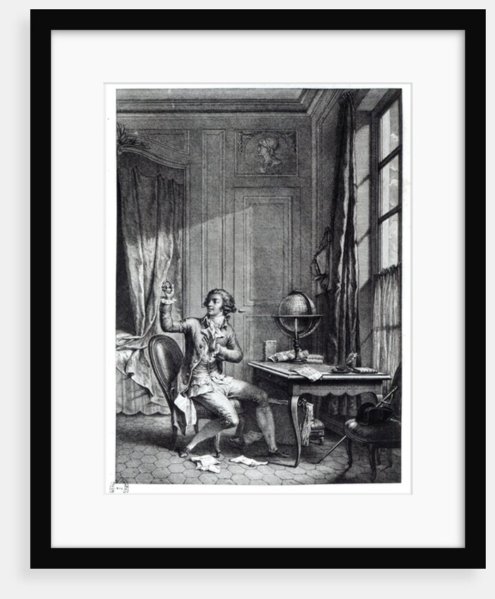 St. Preux Receiving the Portrait of Julie by Nicolas Andre Monsiau