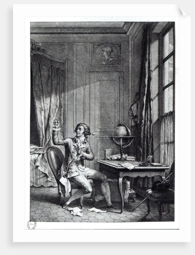 St. Preux Receiving the Portrait of Julie by Nicolas Andre Monsiau