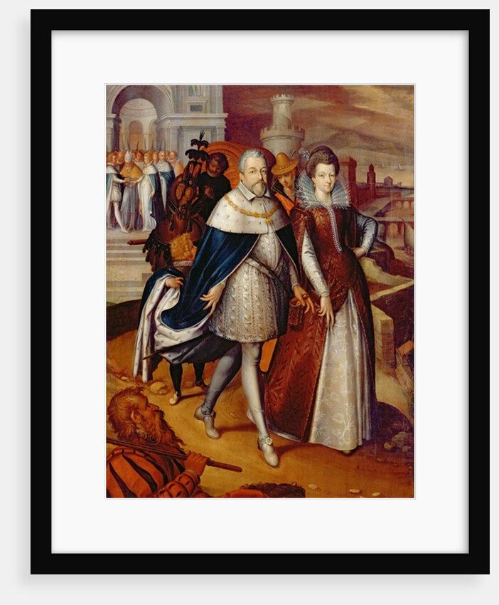Portrait of Ferdinand I Grand Duke of Tuscany, and his Niece Marie, future wife of Henri IV by Frans II Pourbus