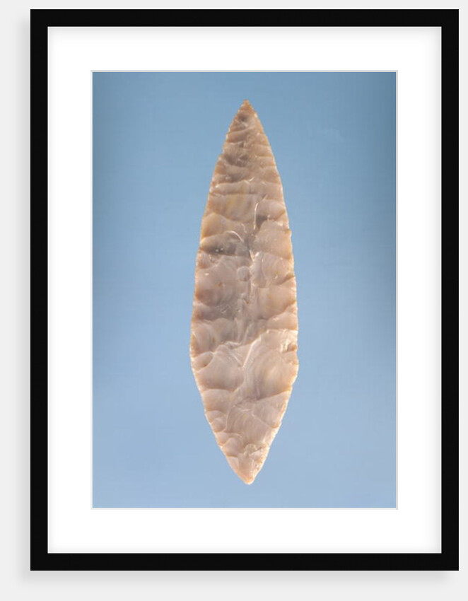 Solutrean 'laurel leaf' blade, found at Volgu, 20000-15000 BC by Paleolithic Paleolithic
