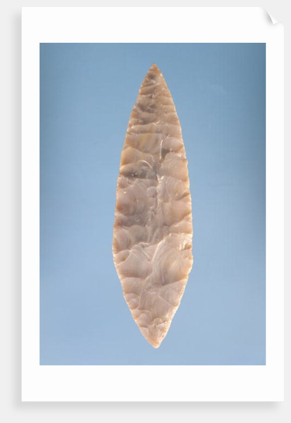 Solutrean 'laurel leaf' blade, found at Volgu, 20000-15000 BC by Paleolithic Paleolithic