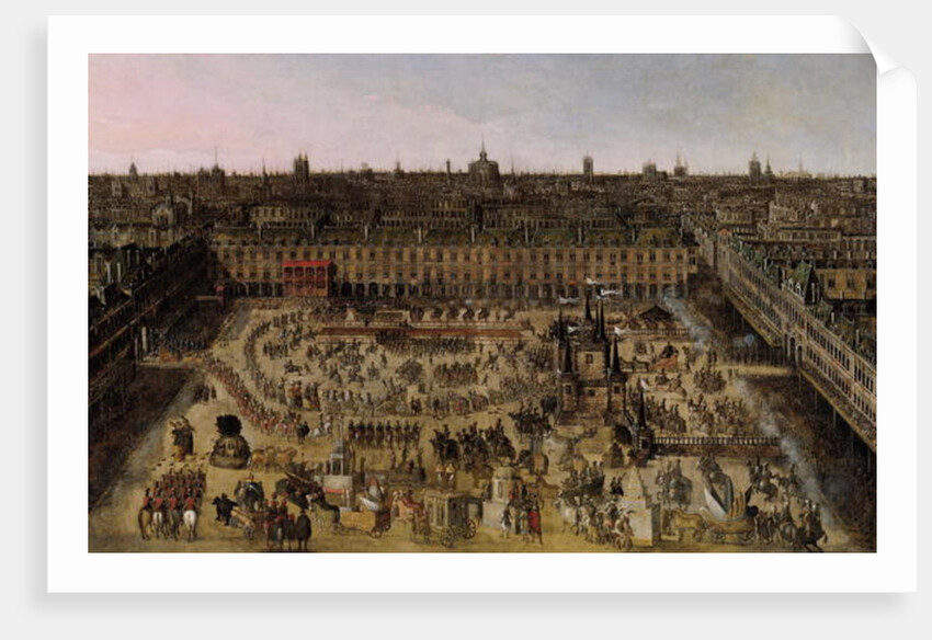 The Place Royale and the Carrousel in 1612 by French School