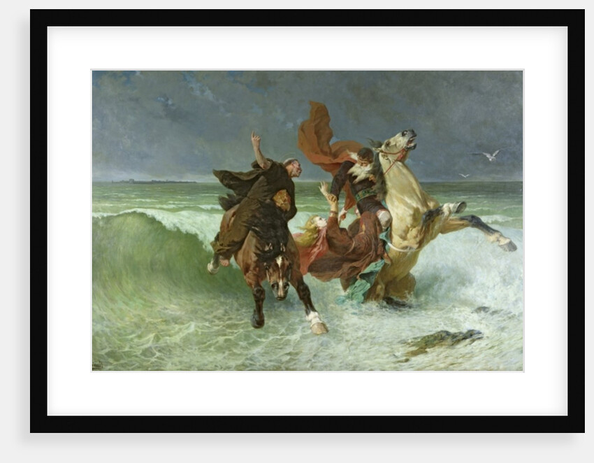 The Flight of Gradlon Mawr c.1884 by Evariste Vital Luminais