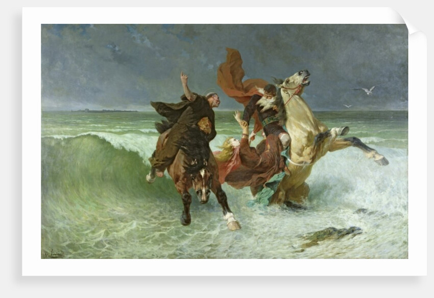The Flight of Gradlon Mawr c.1884 by Evariste Vital Luminais
