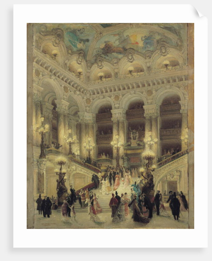 The Staircase of the Opera, 1877 by Louis Beroud