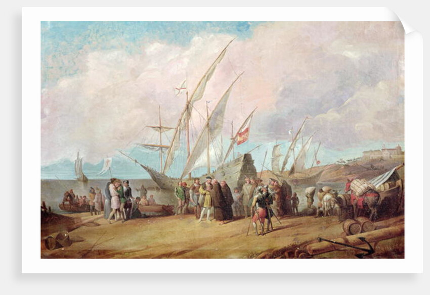 Departure of Christopher Columbus from Palos by Spanish School