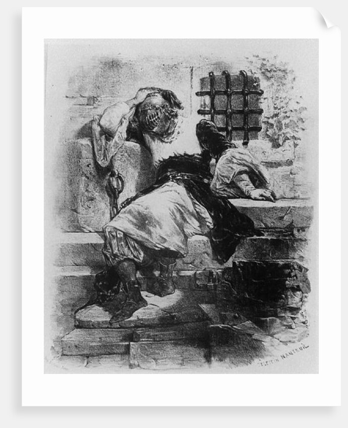The Man in the Iron Mask in his Prison by Celestin Francois Nanteuil
