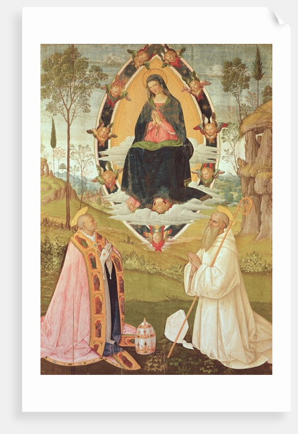 Virgin in Glory with St. Gregory and St. Benedict by Bernardino di Betto Pinturicchio