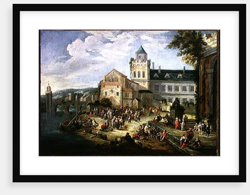 Market on the Banks of a River by Mathys Schoevaerdts