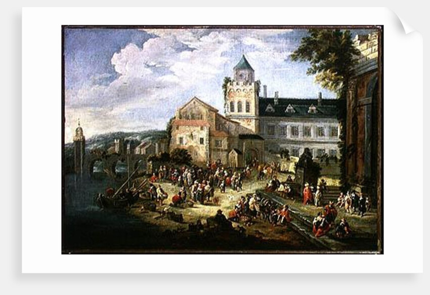 Market on the Banks of a River by Mathys Schoevaerdts