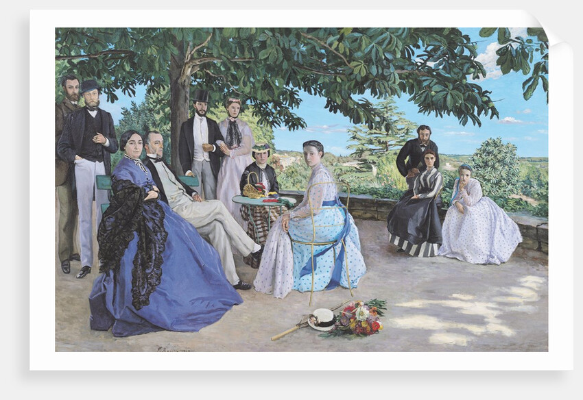 Family reunion, 1867 by Jean Frederic Bazille