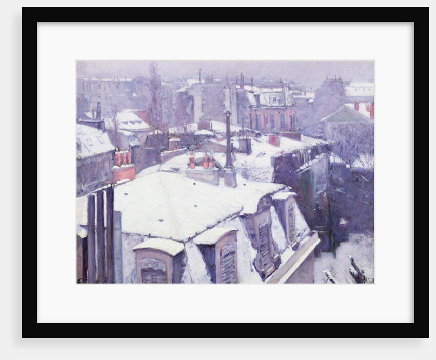 View of Roofs or Roofs under Snow, 1878 by Gustave Caillebotte