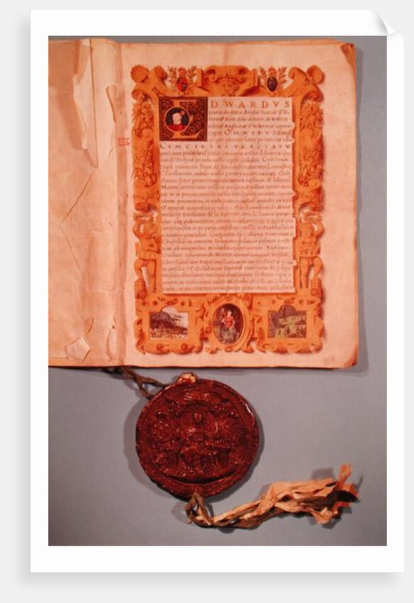 Ratification by Edward VI of the Treaty of Boulogne, 25th May 1550 by English School