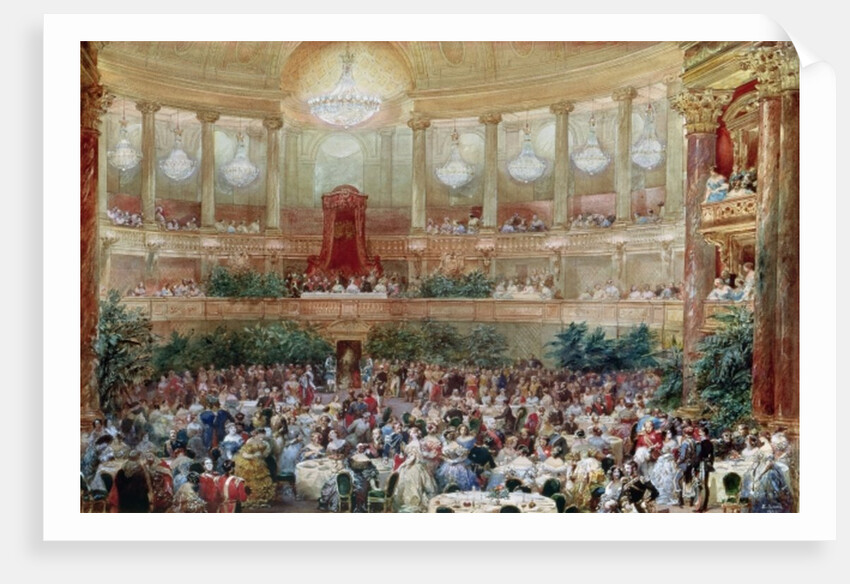 Dinner in the Salle des Spectacles at Versailles, 1854 by Eugene-Louis Lami