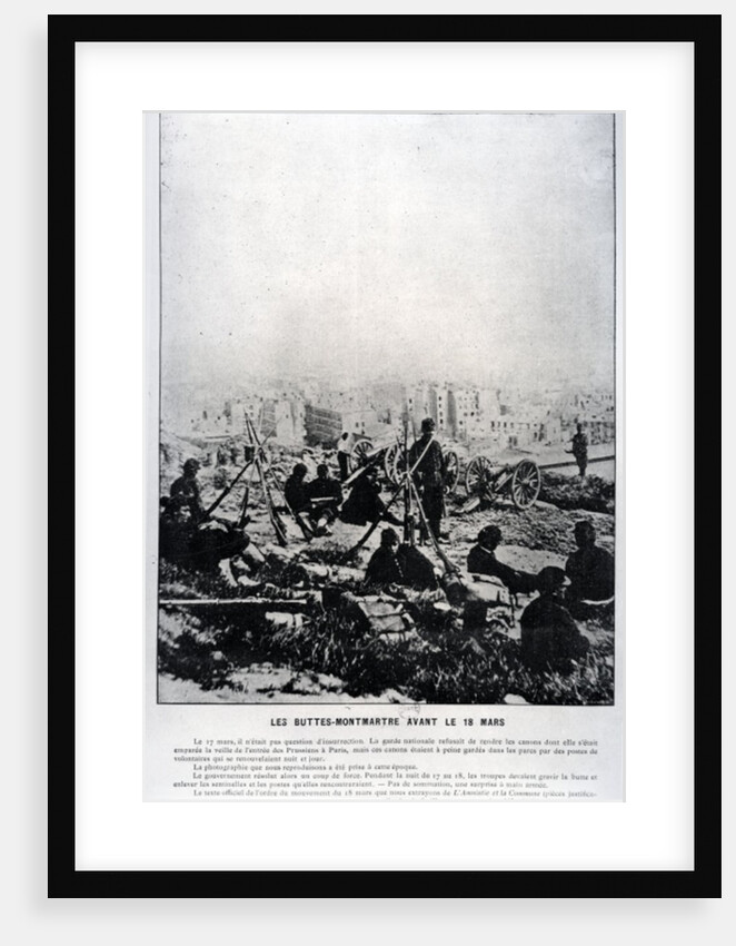 Cannons on the Buttes-Montmartre on the Eve of the 18th March, 1871 by French School