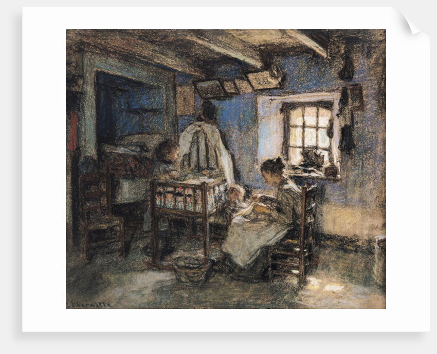 Domestic Interior, Wissant, 1913 by Leon Augustin Lhermitte